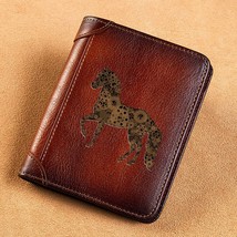  Men Wallets Vintage Steampunk Gear Horse Design Short Card Holder Purse Trifold - £62.86 GBP
