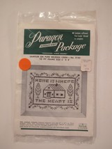 Paragon Needlecraft Package Picture On Linen No 0182 Home Is Where The Heart Is - £18.97 GBP