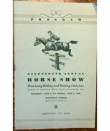 WATCHUNG STABLES (NJ) 19th Annual HORSE SHOW 44-page Program June 2-3, 1945 - €11,03 EUR