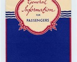 Cunard White Star RMS Queen Elizabeth General Information Landing Arrang... - $27.72