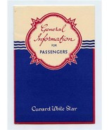 Cunard White Star RMS Queen Elizabeth General Information Landing Arrang... - £21.80 GBP