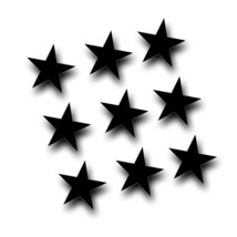 9X Military Star Decal Sticker 2&quot; Standard  Fits Wrangler Pickup Truck, Car - £12.45 GBP