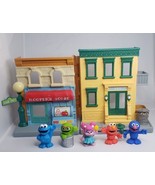 2010 Hasbro 123 Sesame Street &amp; Hoopers Store Neighborhood Playset w 6 F... - £36.89 GBP