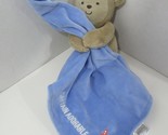 Carters Child Of Mine tan monkey rattle security blanket blue Captain Ad... - $14.84