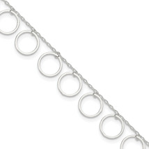 Silver Dangle Circles Anklet QG2343 - £32.53 GBP