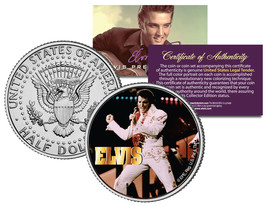 Elvis Presley &quot;Aloha Concert&quot;  Kennedy Half Dollar US Coin *Officially L... - £6.78 GBP