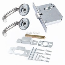 Privacy Door Security Entry Lever Mortise Stainless Steel Handle Lock Fu... - $37.04