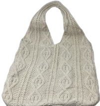 Hand Crochet Beach Tote Bag for Women BEIGE Hippie Boho Chic Summer Tote Bag image 7