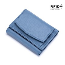 D purses genuine leather fashion small wallet with mini coin pocket rfid blocking purse thumb200