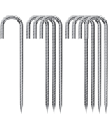 8PCS Rebar Stakes J Hook Extra Heavy Duty,【12 Inch Long Enough】 1/4 Inch... - $755.65 MXN