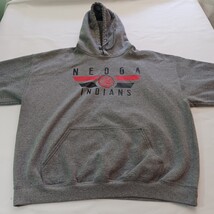 Gildan RN#93846 NEOGA INDIANS Men's Gray Pullover Hoodie Sweatshirt Size XL image 7