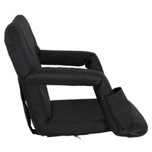 Multiuse Adjustable Recliner Stadium Seat For Bleachers W/ Water Pocket - £54.58 GBP