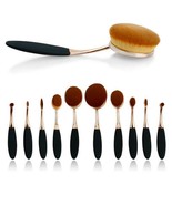 Colors: BLACK - ROSE GOLD - Beauty Experts Set of 10 Oval Beauty Brushes - €49,46 EUR