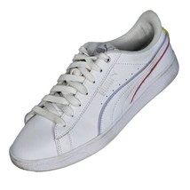 Puma Vikky V2 Shoes Womens 7.5 White Sneakers Casual Flat Bottom 374512-03 - £17.00 GBP