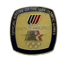 United Airlines 1984 Los Angeles Olympics USA Olympic Advertising Lapel Hat Pin - £3.91 GBP