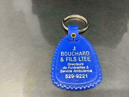 Vintage Promo Keyring J. BOUCHARD &amp; FILS Keychain FUNÉRAILLES Ancien Por... - £6.33 GBP