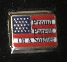 Proud Parent Of A Soldier Wholesale Italian Charm Enamel Link 9MM K18 - £11.88 GBP