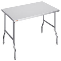 VEVOR Stainless Steel Work Table 48"x30", 300 lbs Load, Folding Table, F... - $285.90