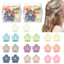 20Pcs Mini Flower Hair Clips for Girls Women Colorful Small Flower Hair Pins Cut - £13.18 GBP