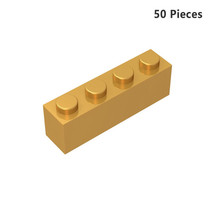 Part # 3010 Brick 1X4 Pearl Gold Building Pieces BULK LOT Bricks Lot of 50 PCS - £15.67 GBP