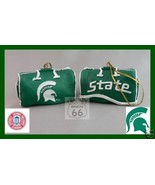 2 MICHIGAN STATE SPARTANS FOOTBALL BASKETBALL ORNAMENTS - £8.93 GBP