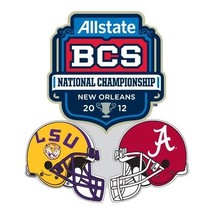 2012 BCS LSU v Alabama Dueling Helmet Pin NCAA Football Championship Game - £8.24 GBP