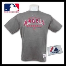 ANAHEIM ANGELS SHIRT MAJESTIC AUTHENTIC FREE SHIPPING  - £18.79 GBP