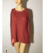 LOGO Rust With Pink Lace Asymetrical Sweater NWOT Women’s XS - £16.91 GBP