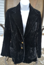 Vintage Vogue Couturier Black Velvet Women&#39;s Small Jacket Top Mid Centur... - $50.52