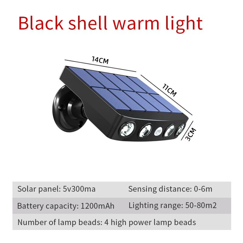 LED Solar Light Motion Sensor Outdoor Home Courtyard Lawn Garden Wall Lamp Water - £78.59 GBP