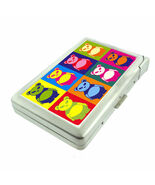 Pop Art D6 Cigarette Case with Built in Lighter Metal Wallet Pop Culture - $381.07 MXN