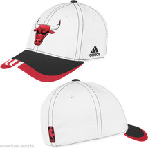 Chicago Bulls Hat Cap Nba Adidas 3 Stripe Flex Fit Mens Basketball New  - $17.50
