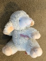 Little White Lamb Cuddly Happy Plush 8&quot; Stuffed Animal Lovey Easter New w/ Tags - £8.86 GBP