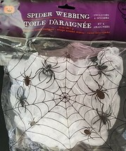 Halloween Spider Webbing with 4 Plastic Spiders, 2-oz. Bags - £2.36 GBP