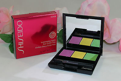 New Shiseido Luminizing Satin Eye Color Trio YE406 .1oz /3g  Purple Green Yellow - $22.09