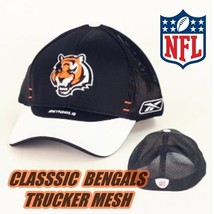 Cincinnati Bengals Free Shipping Sale Hat Cap Truckers Mesh Reebok Mens Flex Fit - £17.00 GBP