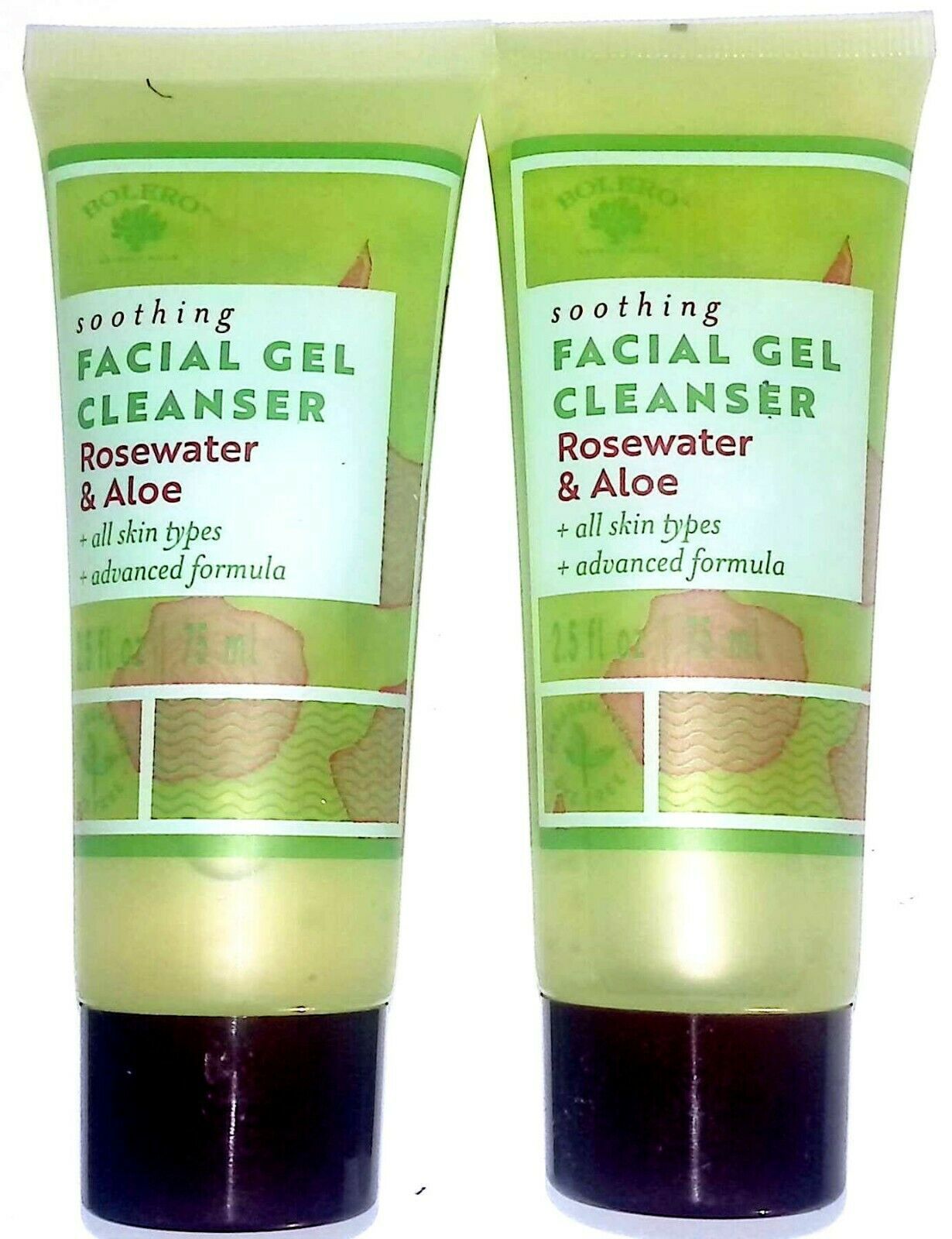 Soothing Facial Gel Cleanser Rosewater & Aloe 2.5 fl oz 75 ml (Set of 2 Pack) - $14.84