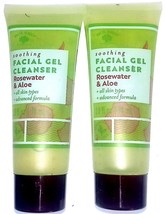 Soothing Facial Gel Cleanser Rosewater & Aloe 2.5 fl oz 75 ml (Set of 2 Pack) - £11.83 GBP
