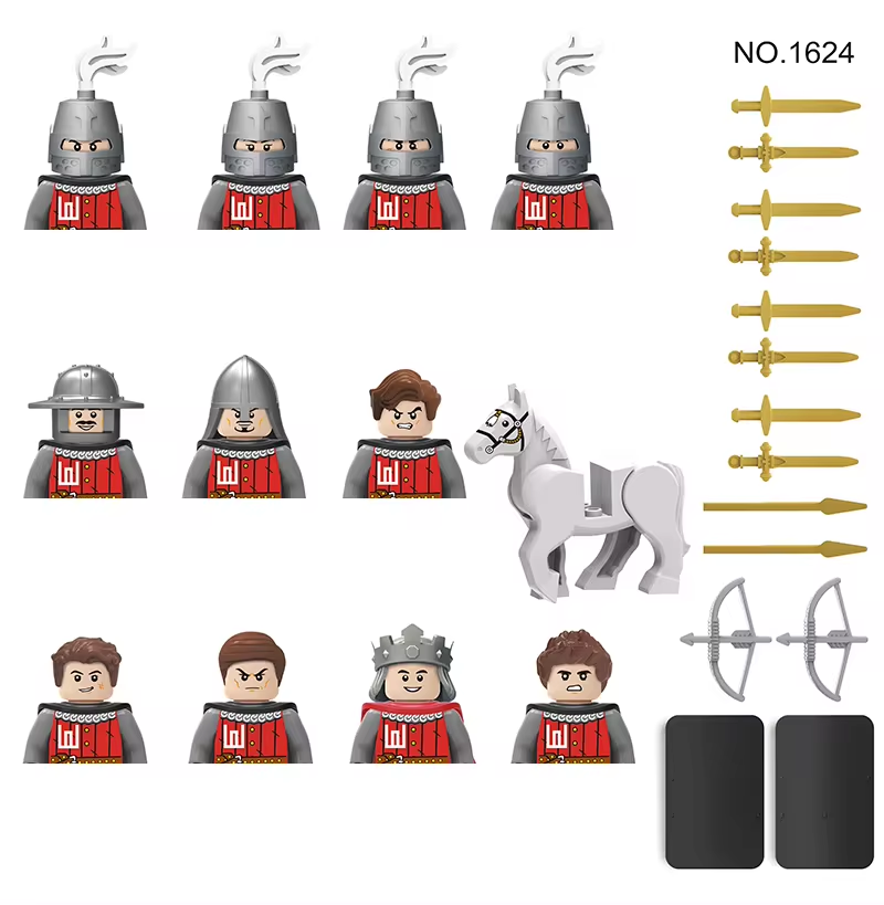 1Set Military Building Blocks Medieval Solider Figures Gifts Toys 1624 - $26.99