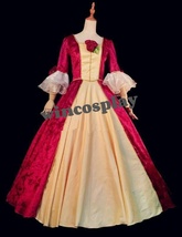 Disney Princess Beauty and the Beast Belle Christmas Dress Cosplay Costume - $130.50