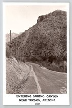 Entering Sabino Canyon Tucson AZ Arizona Real Photo Postcard V25 - $8.95