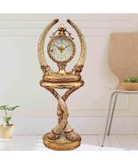 interoknack European Style Floor Clock  Vintage Silent Standing Resin G... - $33,253.91 MXN