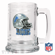 Detroit Lions Free Shipping Beer Mug Tankard W Helmet Logo Nfl Football Gift New - £26.34 GBP
