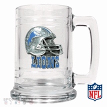 DETROIT LIONS PEWTER BEER MUG TANKARD W HELMET LOGO GREAT NFL FOOTBALL G... - £18.67 GBP