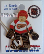 DETROIT REDWINGS GOALIE HOCKEY JERSEY HAT PIN OLD NHL LICENSED FREE SHIP... - £11.02 GBP