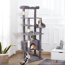 71&#39;&#39; Cat Tree Tower for Large Cats, Cat Condo with Scratching Post Padded Plush - £97.46 GBP