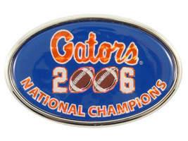 FLORIDA GATORS FOOTBALL 2006 NCAA CHAMPIONS CAR AUTO EMBLEM RARE - £12.03 GBP