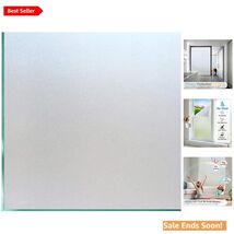 Frosted Glass Window Privacy Film - 96% UV Protection, Easy Static Cling... - $52.42
