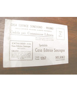 Bookstore order postcard publishing house sonzogno milan alberto matarel... - $247.84 MXN