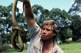 Steve Irwin Crocodile Hunter holding large snake 18x24 Poster - £19.17 GBP